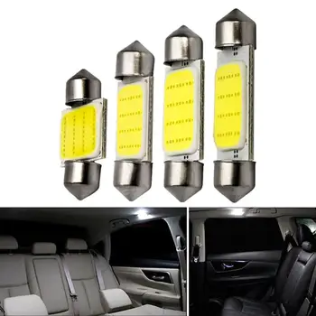 

2PC High-Power 12 for Core Cob Chip Double-Pointed Car Roof Light 31-42Mm Car Led Reading Light License Plate Light