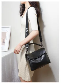 

High quality ladies shoulder bag 2020 new all-match leather handbag women fashion large capacity simple shoulder messenger bag