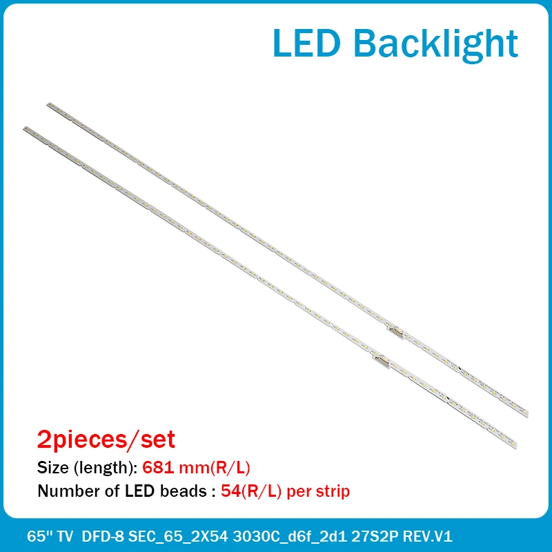 2 шт./лот 54LED светодиодная подсветка для Sam sung UN65MU6290VXZA UN65MU6290 BN96-44814A SEC 65 2X54 3030C FL689480