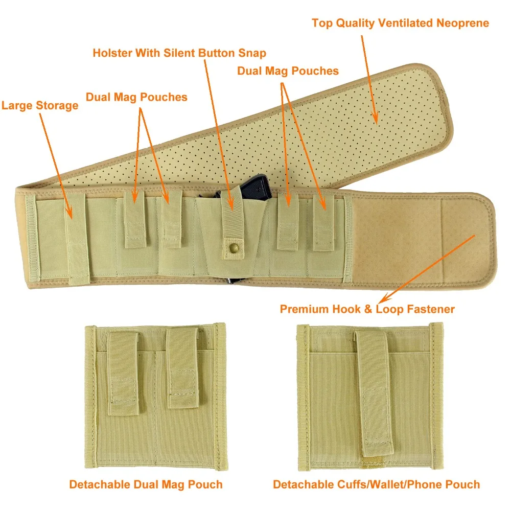 Super Comfortable Elite Mission Both Hands Belly with Holster Concealed Carrying