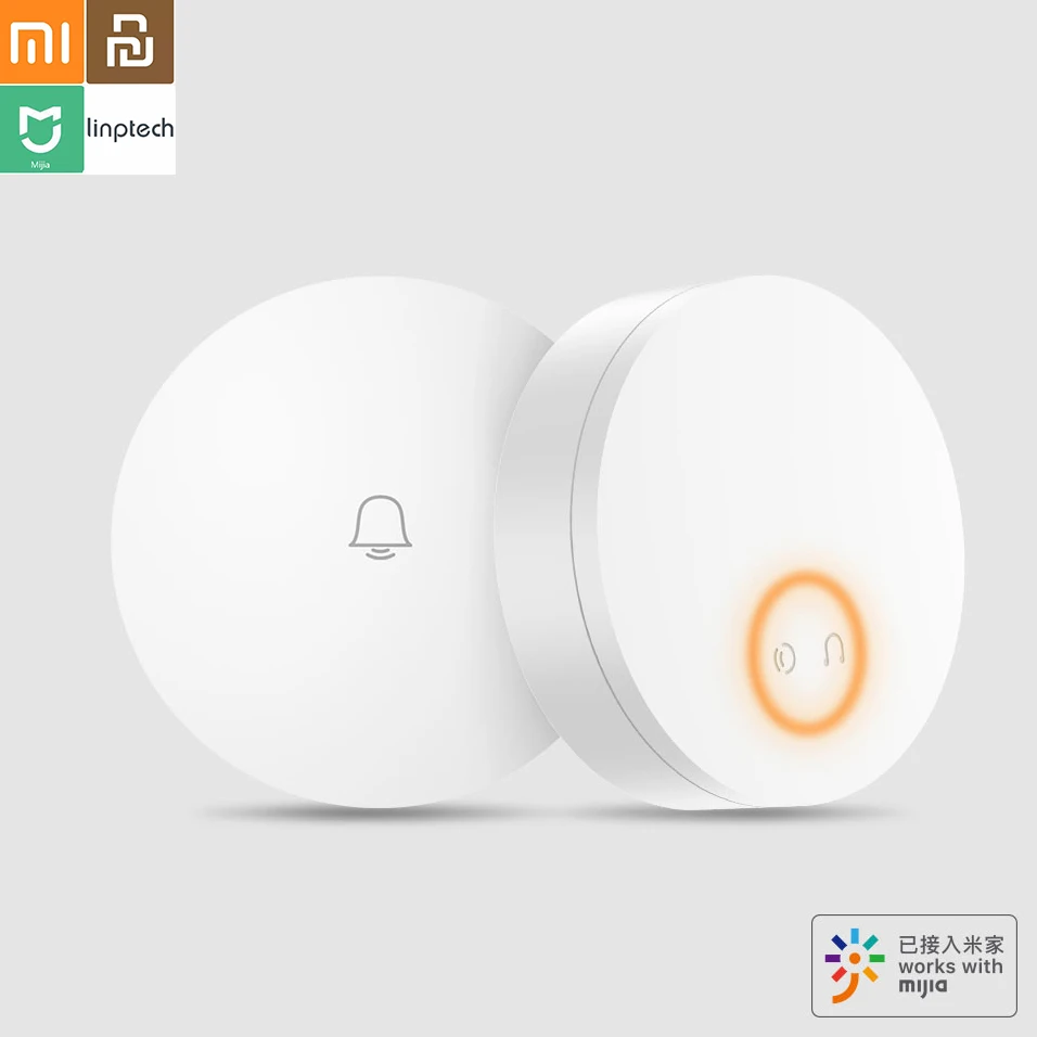 Mijia Linptech WI-FI Self-энергетических Беспроводной дверной звонок работает с Mijia приложение Smart Управление памяти Функция от Xiaomi youpin