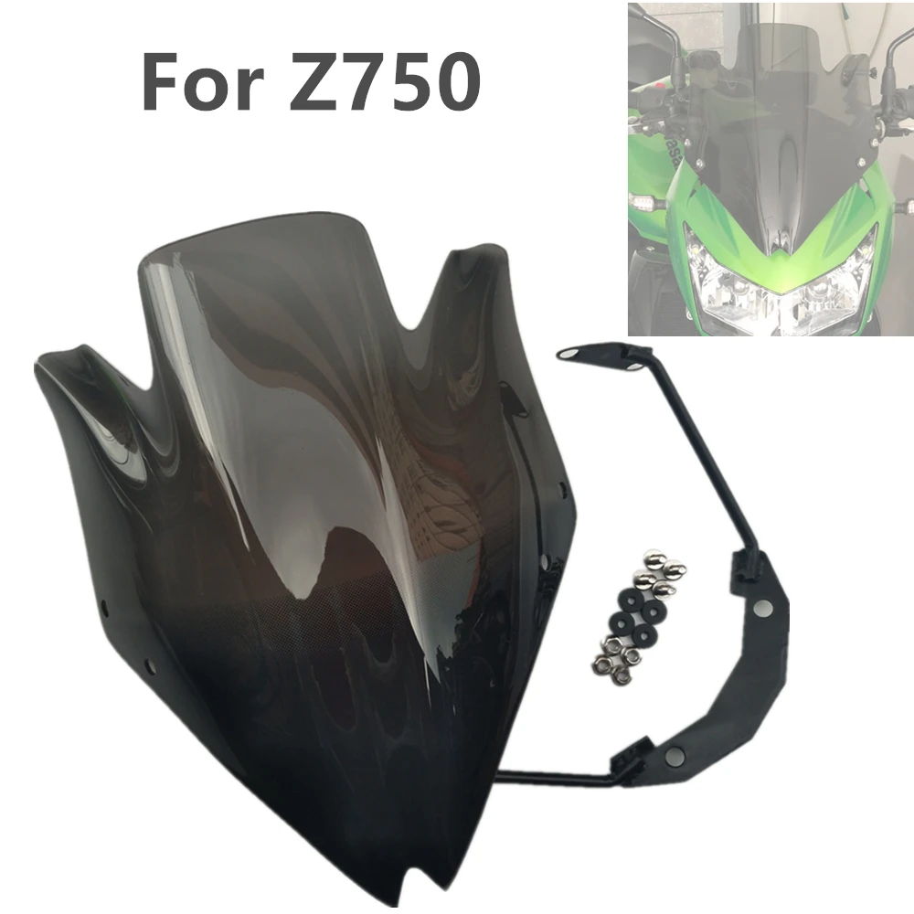 

Motorbike Wind Deflectors Windshield Windscreens Fit For Kawasaki Z750 Z750R Z750 2007 2008 2009 2010 2011 2012