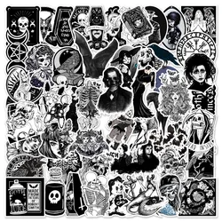 10/30/50pcs Terreur Série Autocollant Graffiti Squelette Noir Autocollants pour Ordinateur Portable Skateboard Réfrigérateur de Guitare Étanche Autocollant Enfant Jouet 