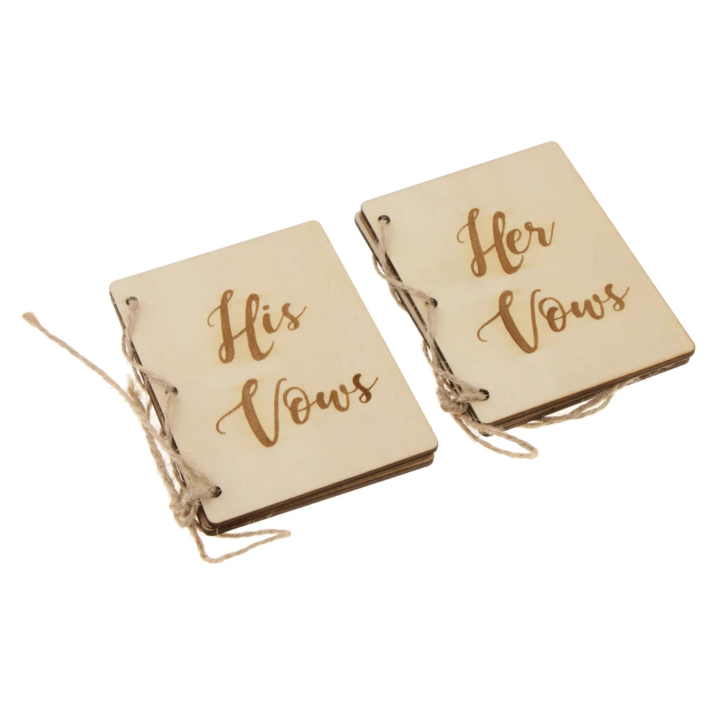 Rustic His Vows Her Vows Booklets Wedding Party Supplier Memorial Keepsake