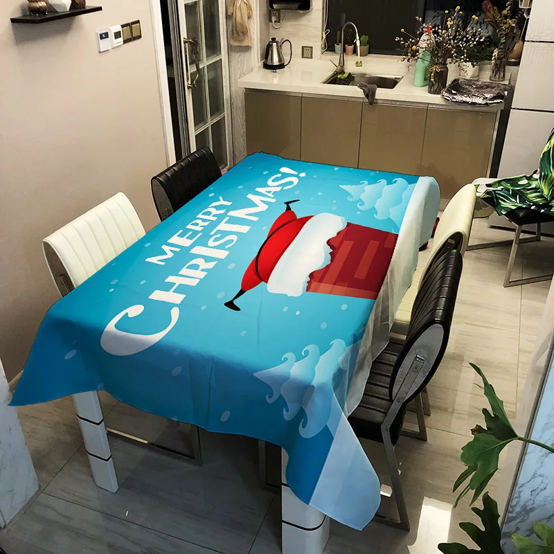 Рождественская скатерть с Санта-Клаусом, обеденный стол, домашний декоративный Детский письменный стол, мультяшная скатерть - Цвет: No.8