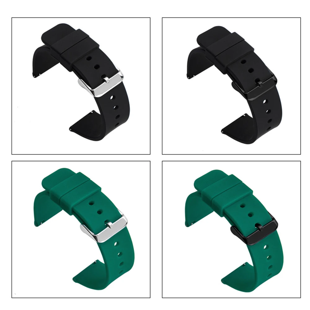 รายละเอียดเพิ่มเติมเกี่ยวกับ 14mm 16mm 18mm 20mm 22mm 24mm Strap Watch Accessories Quick Release R Watch Band Waterproof Silicone Strap Soft Replacement Sport Band