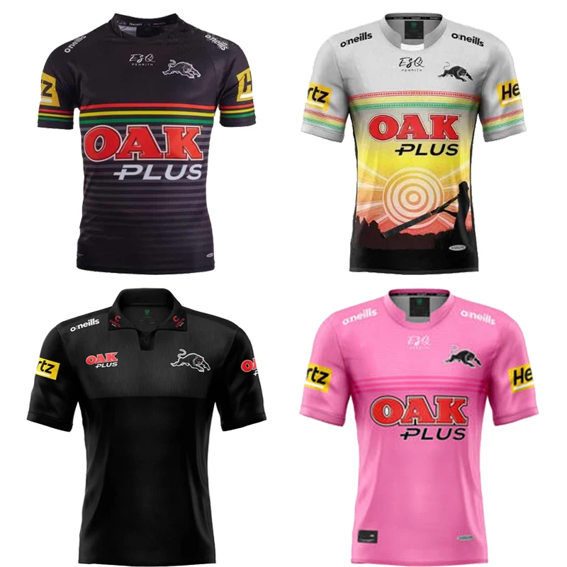 2021 Penrith Panthers Rugby hogar entrenamiento Tee POLOS indígenas ropa deportiva de los hombres Tops JERSEY camisa de deporte tamaño S-5XL