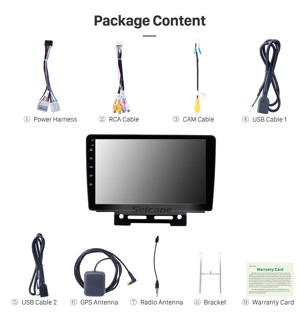 Top Seicane Android 8.1 Car DVD Radio Multimedia player For 2012-2014 Geely Emgrand EC7 FM GPS Navigation Car Audio Stereo Autoradio 18