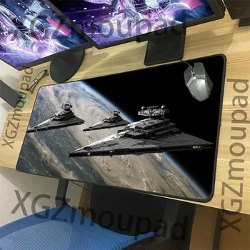 

XGZ Customized Large Mouse Pad Black Lock Edge Movie HD Landscape Star Wars Computer Desk Mat Speed Rubber Non-slip Xxl