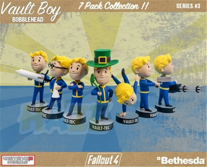 Коллекция игрушек Fallout 4 Vault Boy 111 серии 3 фигурка из ПВХ с поплавком Bethesda | Игрушки и