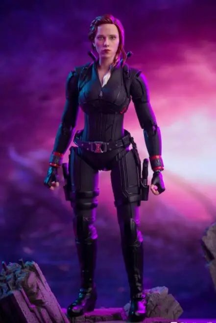

Original Marvel Black Widow Articulated 1/7 Action Figures Toys with LED Base