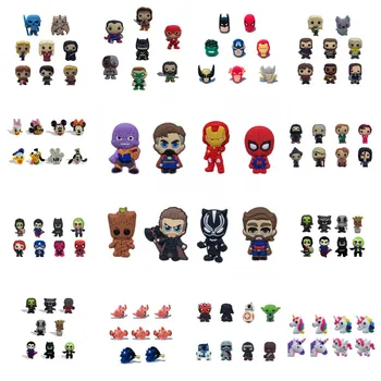 

8pcs/lot Mickey/Avengers/Superheroes/ Hot Cartoon Fridge Magnets PVC Whiteboard Stickers Home/Kitchen Decor Kids Gift