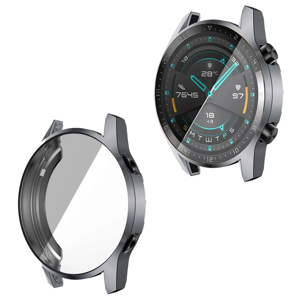 Чехол для часов для huawei Watch Gt 2 GT2 46 мм, чехол, тонкий ТПУ чехол, защита на весь экран для huawei Watch GT 2 46 мм
