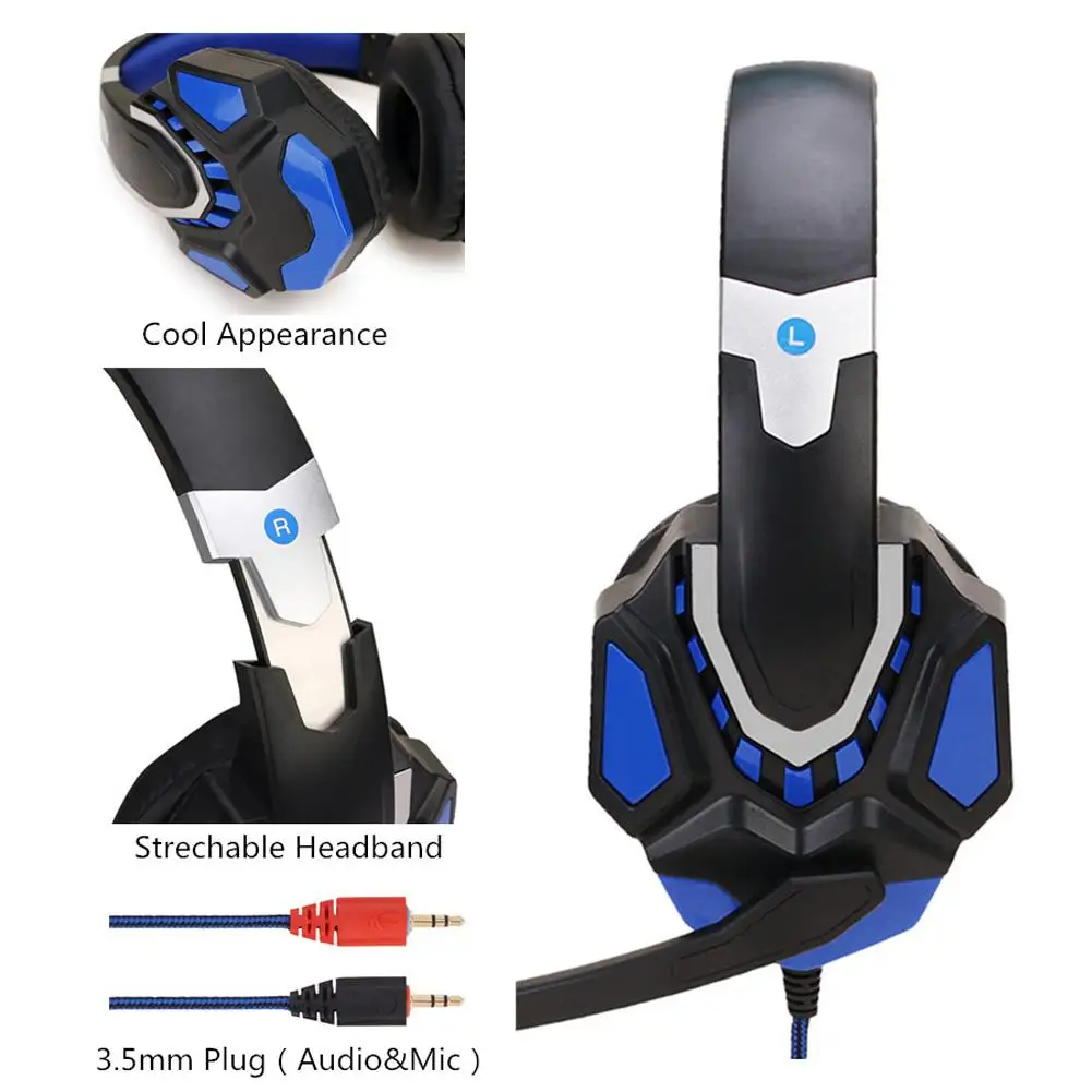 EastVita G10 Non lighting Gaming Headset Internet Cafe Headphone for PS4 Gaming Computer Switch