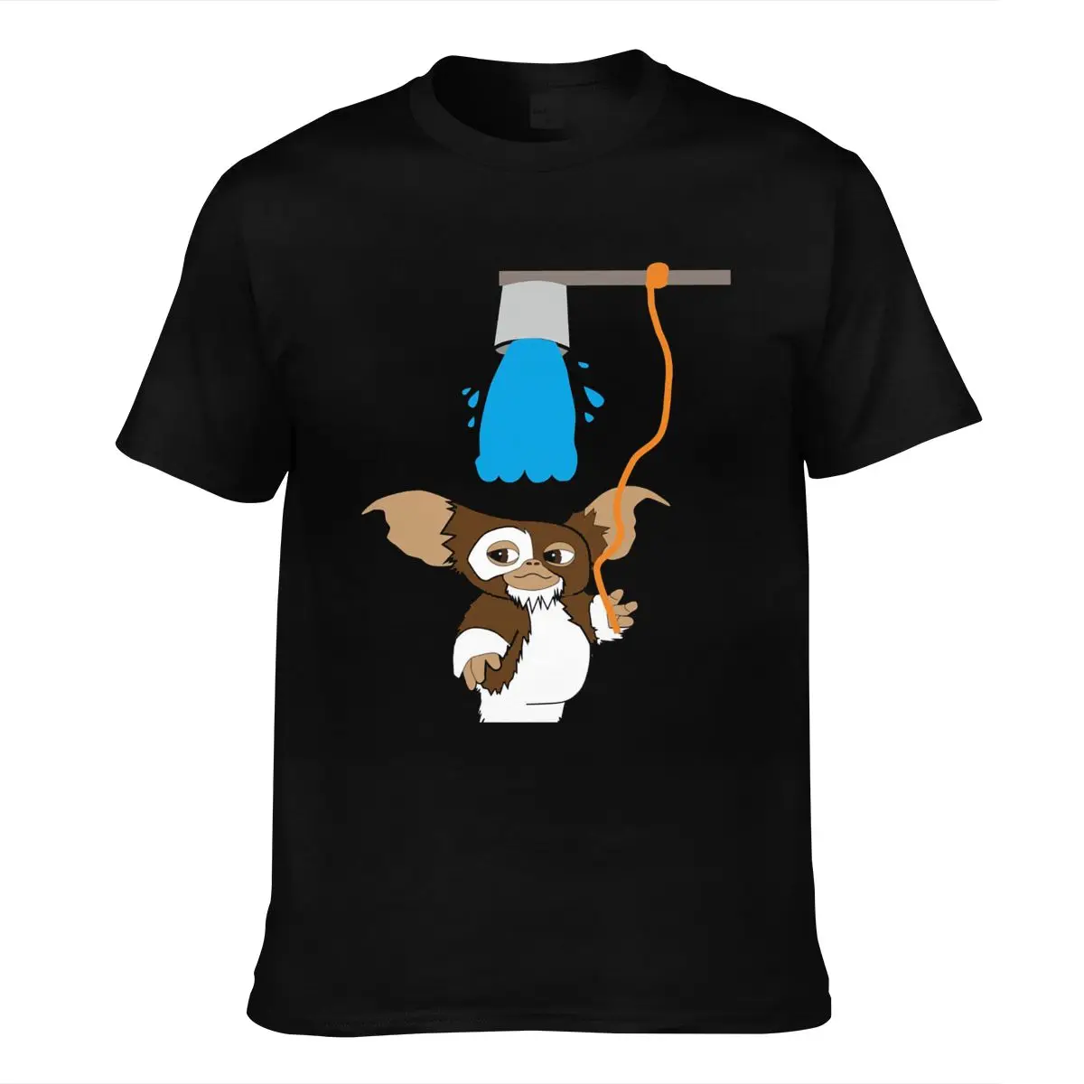 

CAMISETA- GREMLINS GIZMO DUCHA - T-SHIRT - NINOS Y ADULTOS Men'S High Quality Custom Printed Tops Hipster Tees T SHIRT