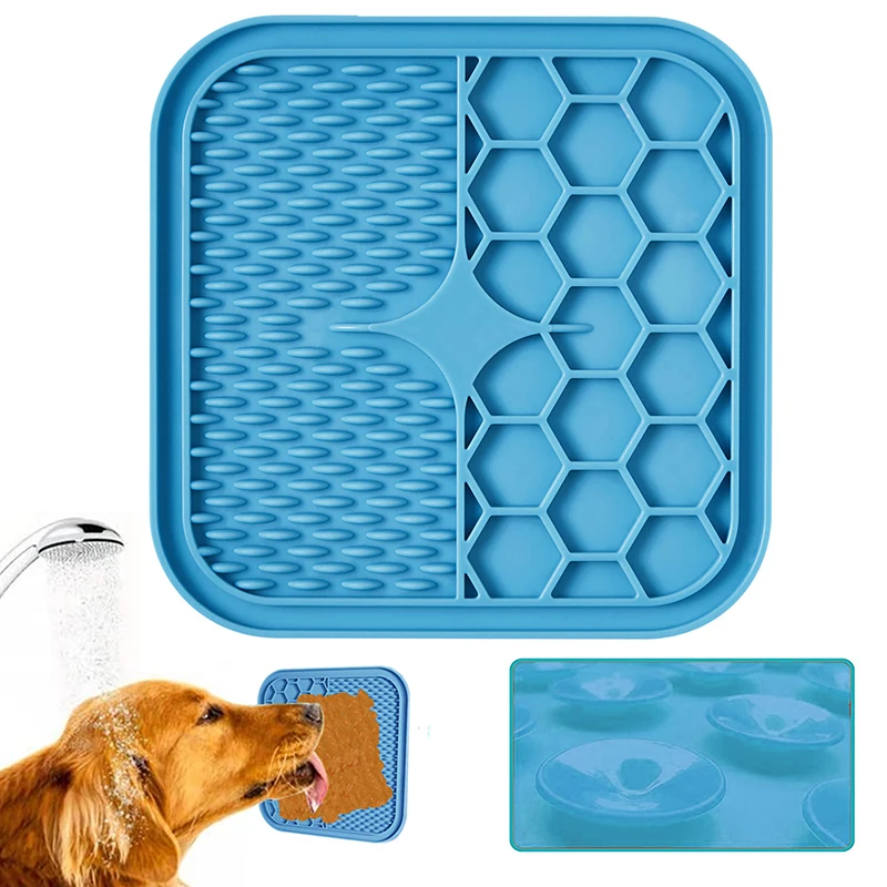 Silicone Dog Lick Mat for Dogs Pet Slow Food Plate Bathing Distraction Sucker Training Feeder Supplies | Дом и сад