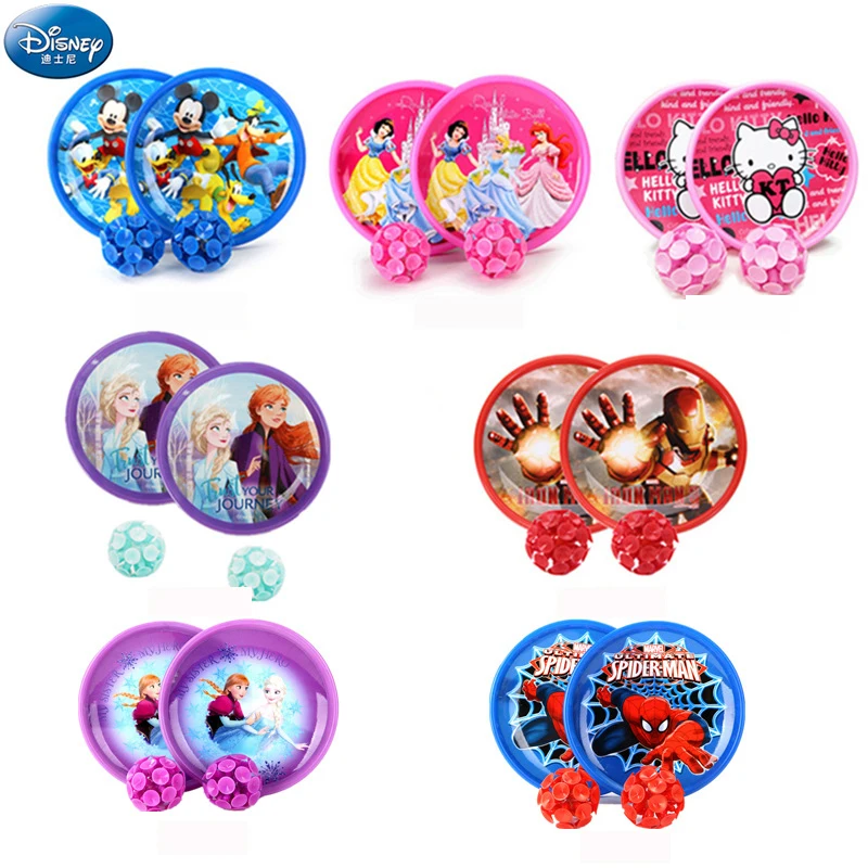 

2020 Disney Creative Children's Toy Spiderman Mickey Cartoon Sucker Luminous Ball Set Toy Puzzle Sports Gift for Children