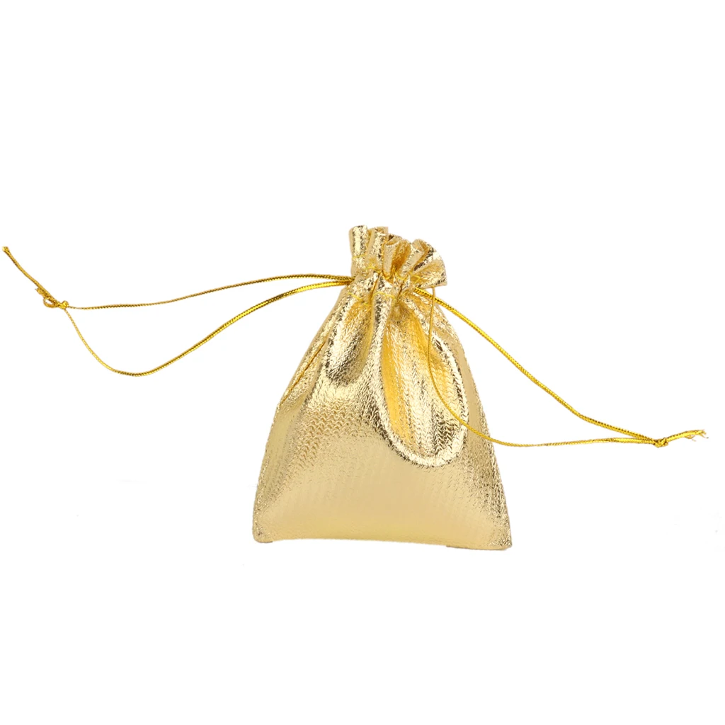 40 Pieces Organza Drawstring Pouch Gift Bag Wedding Jewelry Pouch Gold silver color Wholesale Retailer Supply