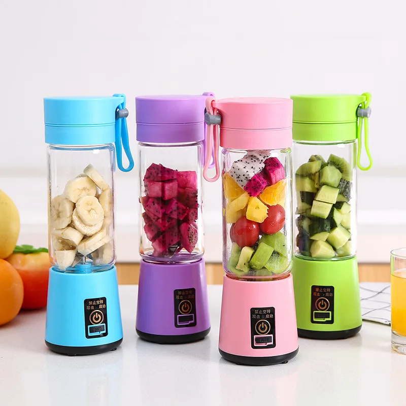 Portable Blender 380ML Juicer Cup USB Rechargeable Electric Automatic Vegetable Fruit Citrus Orange Juice Maker Cup Mixer Bottle