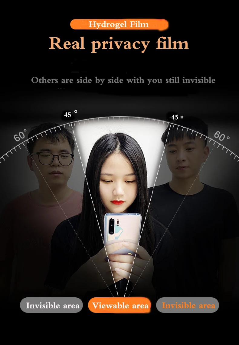 Find X3 X2 Anti-Peeping Screen Protector For OPPO Reno 6 5 Pro+ Plus Privacy Hydrogel Film Reno4 Reno3 Soft Realme GT NEO X50 X