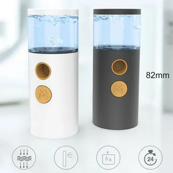 

2X Nano Handheld Handy Facial Mister Face Moisturizing Sprayer Humidifier Handheld Skin Care Tool White + Black