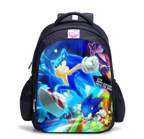 photo color 16 дюймов Mario Sonic Boom Hedgehogs детские школьные сумки ортопедический рюкзак детский школьный рюкзак для мальчиков Mochila Infantil сумки с рисунком - Цвет: photo color