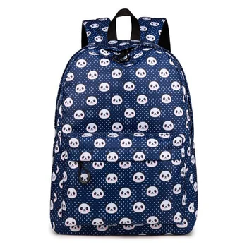 

Fashion Water Resistant Nylon Women Backpack Panda Printing Female School Bags Rucksack Girls Daily College Laptop Bagpack