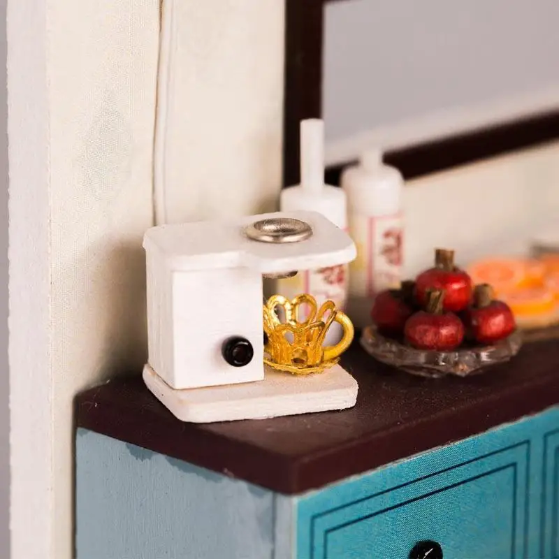 3D деревянные DIY Мини кухня Кукольный дом собрать Miniaturas кукольный домик развивающие игрушки модель ремесла строительные наборы подарки на день рождения