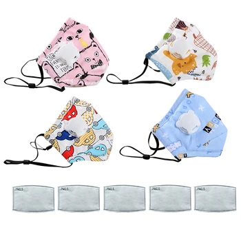

Cartoon Children PM2.5 Mouth Face Mask Kids Breath Valve Anti Haze Breathable Anti Dust Mouth-Muffle Respirator Masks