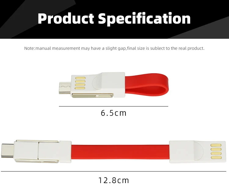 CHAURE, 3 в 1, USB кабель, мини брелок, 2А, портативный магнитный кабель для быстрой зарядки, для освещения типа C, микро-кабель для синхронизации данных и зарядки