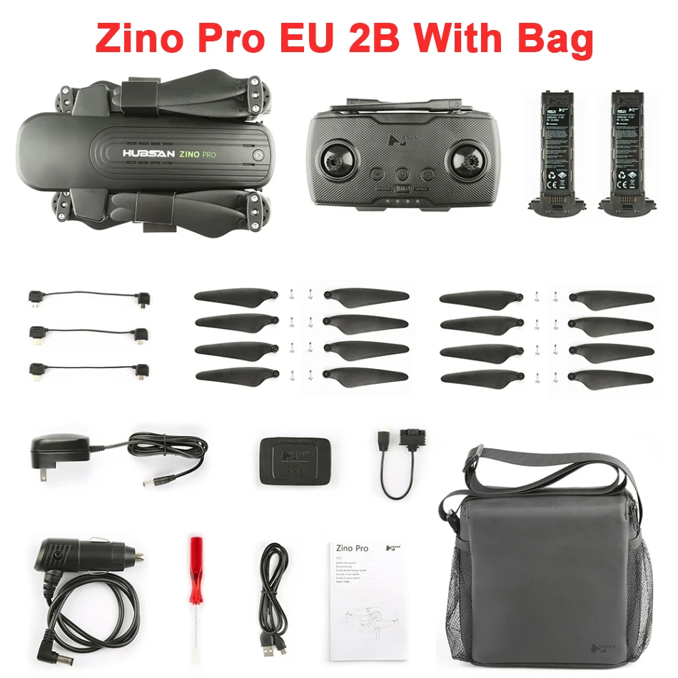 Hubsan H117s Zino Pro gps 4 км 5G 36 км/ч Wi-Fi FPV Дрон с Камера для видео в формате 4K UHD, 3-осевому гидростабилизатору Складная рукоятка Дрон Квадрокоптер с дистанционным управлением - Цвет: Zino Pro EU  2B  bag