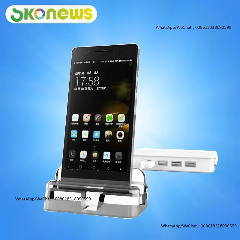 cell_phone_showroom_security_display_stands_with_alarm_and_charger_for_smartphone_anti theft