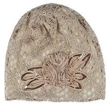 

Trendy Lady Cap Slouchy Warm Sequin Women Hat Skull Beanies Winter Hat