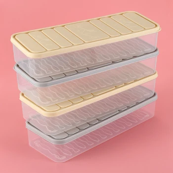 

4 Pcs Set Refrigerator Food Preservation Storage Box Plastic Freezer Space Saver Food Container Organization Rack Kitchen Storag