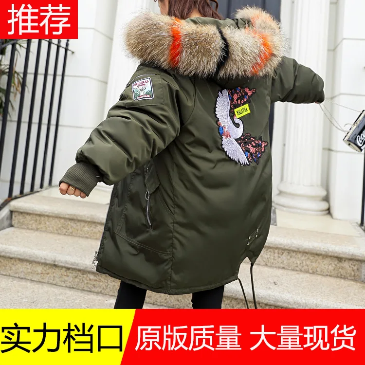 

2019 New Style Fall And Winter Clothes down Jacket Women's Korean-style Large Size Loose-Fit Mid-length Cotton Coat down Coat