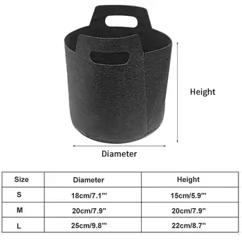 

Black Non-woven Planting Bag Tree Planting Bag Seedling Bag Family Garden Flowerpot