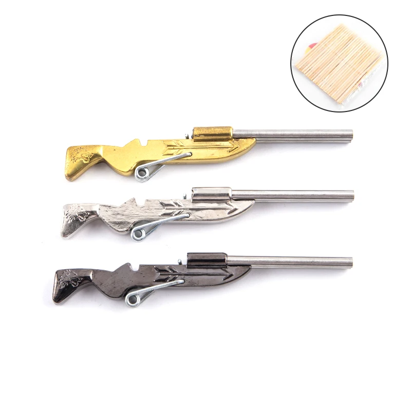 1pc Mini Toys Toothpick Launcher Mini Shotgun Toy Outdoor Funny Shooting Toys Hunting Decompression Squeeze Toy stress relief toys,toy gun,childrens toys