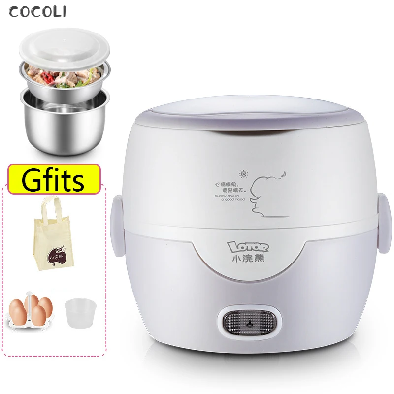 

220v Lunch Box Food Container Portable Electric Heating Food Warmer Heater Rice Container Dinnerware Sets For Home Dropship