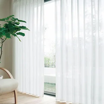

Solid Color Window Curtain Flower Voile Tulle Valances Drape Panel Sheer Tulle For Living Room Bedroom Kitchen Home Decor
