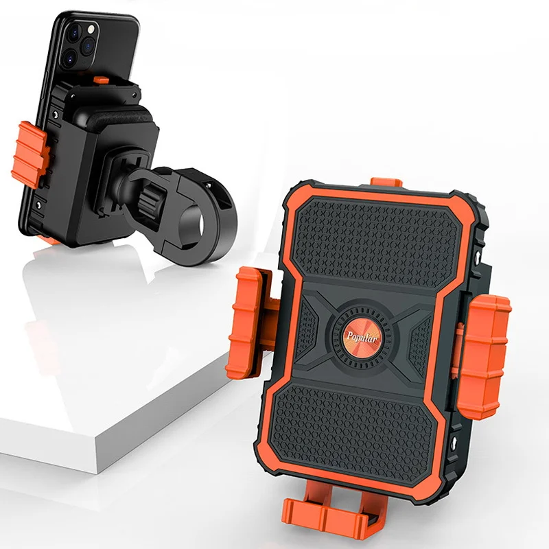 

Motorcycle Bicycle Phone Holder Navigation Bracket Motor Bike Moped Mount Clip With Power Bank Locker USB Charger for Smartphone