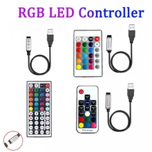 USB RGB LED Controller 12v 5v 24v Led Remote Controller rgb usb led controller 3 17 24 44 Key IR RF remote control for led strip Lighting Accessories USB RGB LED Controller 12v 5v 24v Led Remote Controller rgb usb led controller 3 17 24 44 Key IR RF remote control for led strip Lighting Accessories