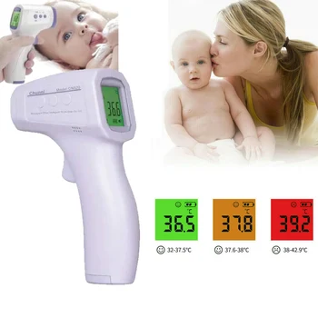 

Adult Baby Digital Infrared Temporal Forehead Thermometer Gun, Body Temperature Thermometer LCD Screen