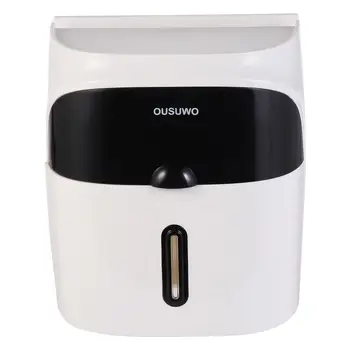 

1pc Self-Adhesive Tissue Holder Box Double Drawer Tissue Box Wall Mounted Self-Adhesive Tissue Holder Box