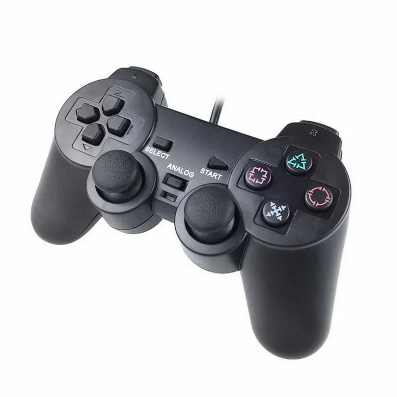 1 шт. геймпад проводной игровой контроллер для PlayStation 2 черный прозрачный