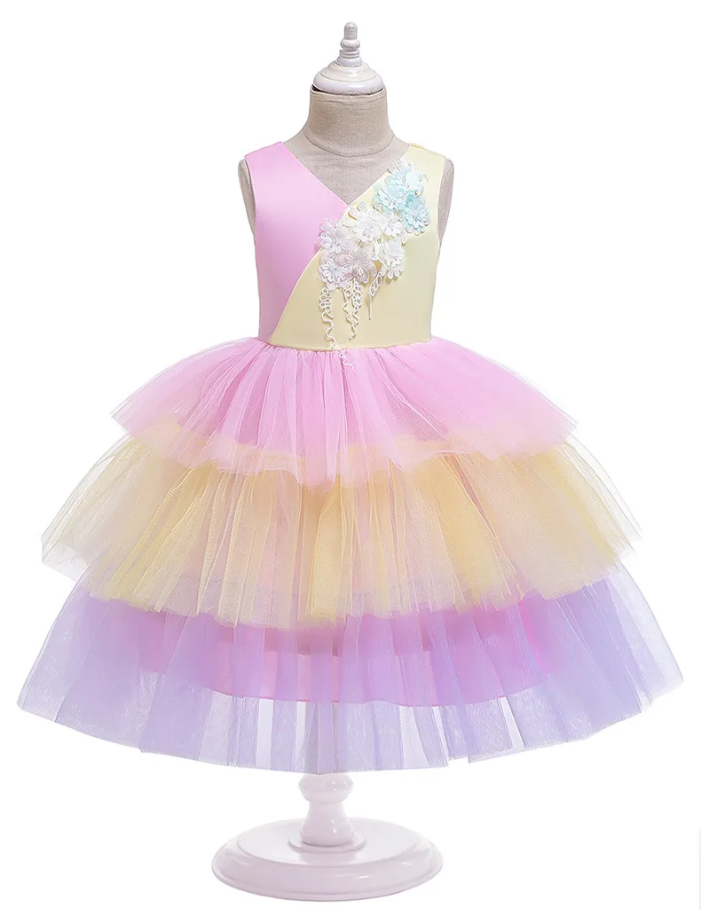 Костюм единорога Диснея для вечеринки на Хэллоуин; платье Белоснежки; платье принцессы для костюмированной вечеринки; нарядное платье; комплект одежды - Цвет: Розовый