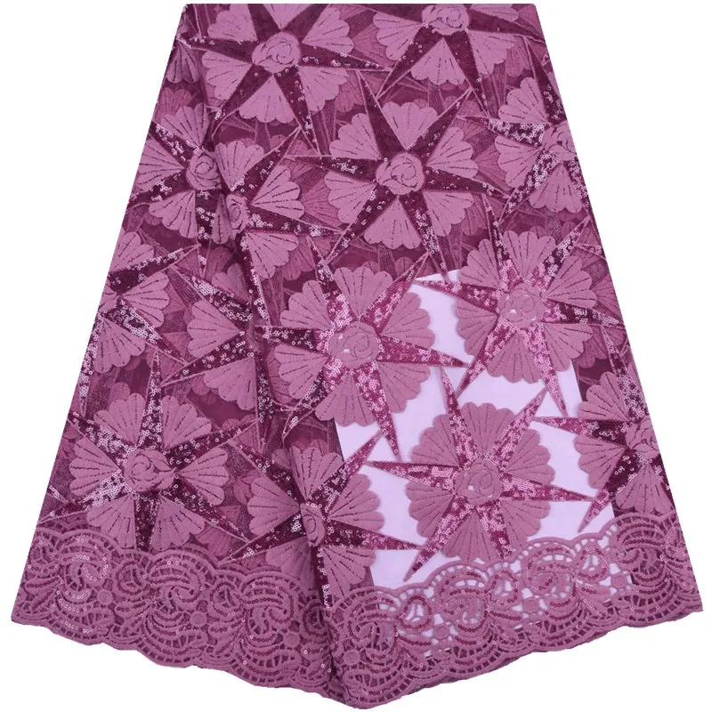 African Lace Fabric Organza French Net Embroidery Sequins Tulle Nigerian High Quality voile For Party Dress | Дом и сад