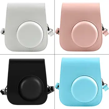 

Portable Camera Case Camera Protective Bag Cute PU Leather Package With Shoulder Strap For Fujifilm Instax Mini 11 Camera