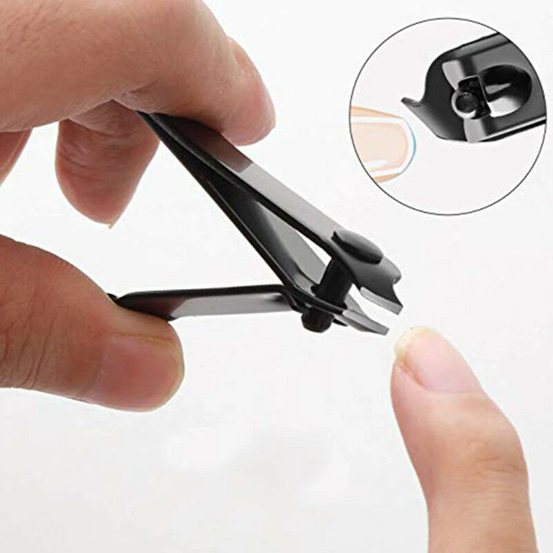 

1PC Black Nail Clippers Stainless Steel Nail Cutter Clippers Manicure Beauty Tool Nail Cutter Pedicure Finger Toe Scissors