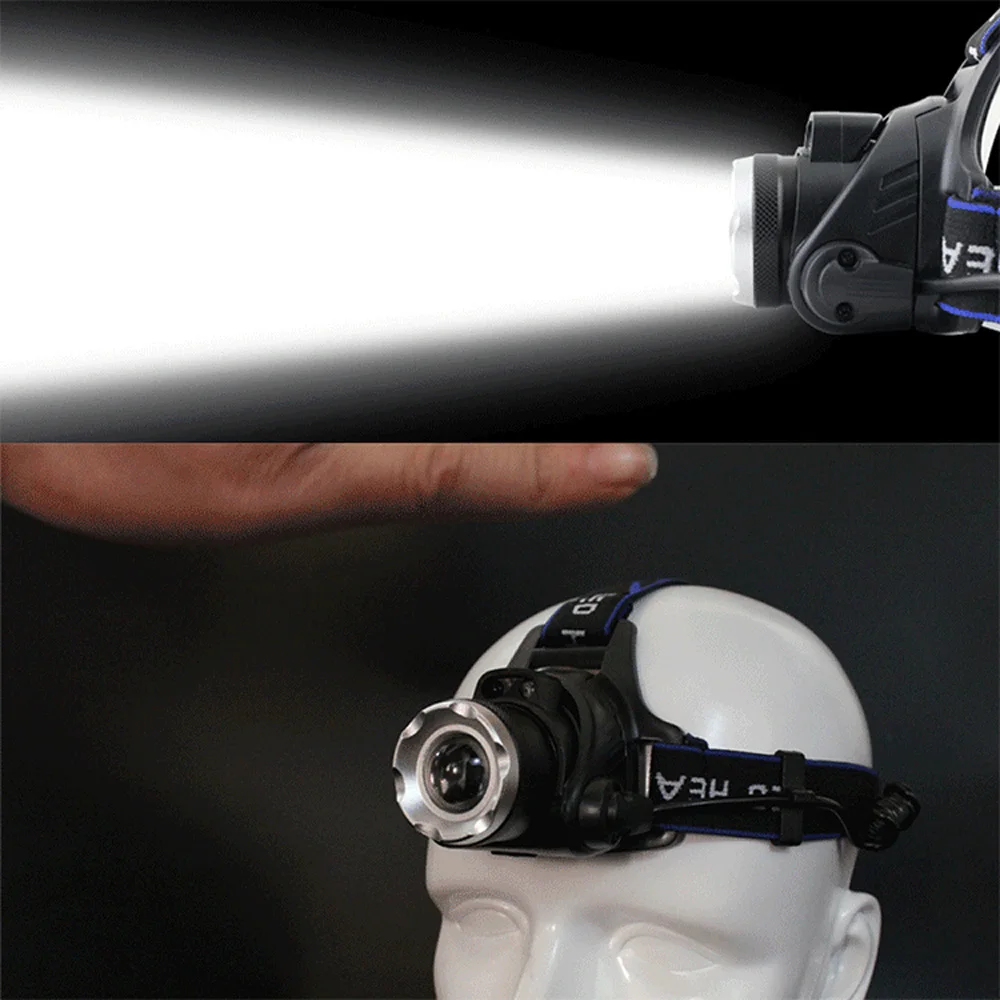 Налобный фонарь T6/L2/V6 светодиодный 3 режима 7000 лм|Налобные LED-фонари| |
