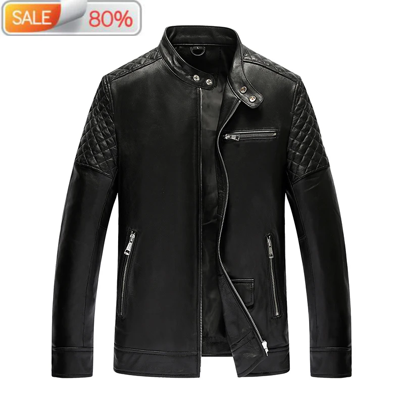 

Spring Autumn Genuine Clothes 2020 Sheepskin Coat for Plus Size Men Leather Jacket 19-A10 B21309